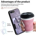 thumbnail image 5 of for iPhone 7 / 8 / SE 2020 / SE 2022 Wallet Case with Elastic Card Holder,Premium PU Leather Shockproof TPU Bumper 360° Rotation Finger Ring Holder Kickstand Anti-Scratch Protective Phone Case,Purple, 5 of 9