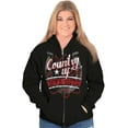 thumbnail image 4 of Country Down South Lucky Horse Shoe Unisex Fleece Graphic Zip Up Hoodie Brisco Brands 2X, 4 of 5