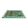 thumbnail image 2 of Ahgly Company Machine Washable Indoor Rectangle Persian Turquoise Blue Traditional Area Rugs, 8' x 12', 2 of 4