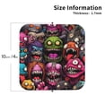 thumbnail image 2 of Leather Coasters with Heat-resistant for Drinks, Monstrous Cartoon Characters Cup Coasters Cup Pad Mat for Tabletop Protection, Coffee Table, Office Desk and Housewarming Gift, 2 of 5