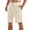 Beige, variant on WIZUTIZ Men's Casual Shorts Solid Color French Terry Large Pockets Drawstring Elastic Waist Cropped Breathable Lightweight Summer Gym Workout Shorts