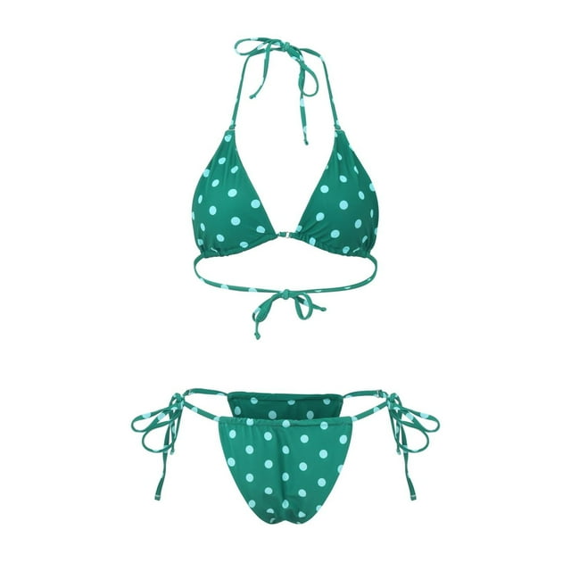 Aayomet Womens Bikini To Choose From Sexy Straps Split Swimsuit Bikini Woman (Green, L)