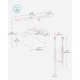 thumbnail image 4 of SONGMICS Clothes Drying Rack, Foldable 2-Level Laundry Drying Rack, Free-Standing Laundry Airer, with Height-Adjustable Wings, 33 Drying Rails, Sock Clips, White and Pink, 4 of 8