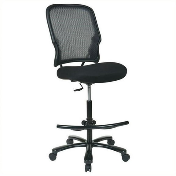 Scranton & Co Grid Back Drafting Chair in Black