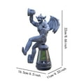 thumbnail image 7 of yotijay Garden Gargoyle Statue with Solar Light Gothic Sculpture for Tree Yard Patio Black, 7 of 7