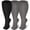 Black Gray Gray, variant on 3 Pairs Medical Sport Plus Size Compression Socks - 20-30mmHg Graduated Knee-High Support for Men & Women, Ideal for Soccer, Running, and Nurses