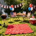 thumbnail image 4 of Homellea Patriotic American Flag Throw Blanket, 50 x 60 Inch Red White Blue Patchwork Flannel Fleece Blanket for Couch, Sofa, Bed, Camping, Travel, 4th of July and Memorial Day Decor, 4 of 6