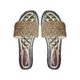 thumbnail image 1 of Crystal Slides for Women Flat Open Toe Rhinestone Sandals Slip On Sparkle Beach Slippers US Size 4.5-11.5, 1 of 3