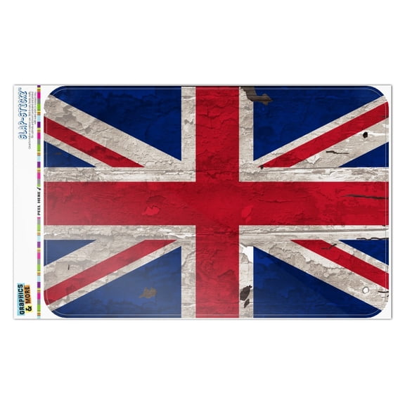 Rustic Distressed United Kingdom British Flag Home Business Office Sign