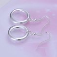 thumbnail image 2 of 925 Quality Silver O Shape Dangle Drop Earrings Women Fashion Earrings Jewelry[g616], 2 of 2