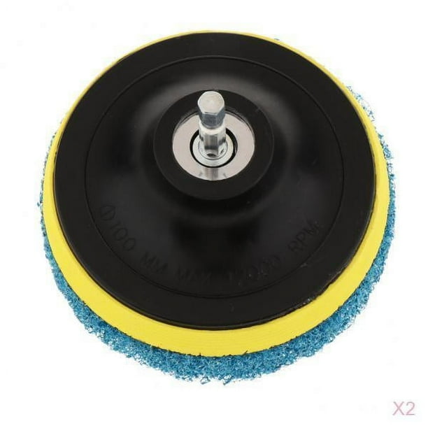 2xDrill Brush Scrub Pads Power Scrubber Kit de herramientas de limpieza para lechada de
