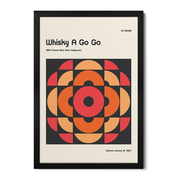 Premium Framed Art Print - Whisky A Go Go Retro