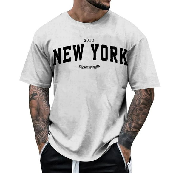 Men T Shirts Men's Casual Graphic T Shirt Fashionable Streetwear Top for Everyday Wear