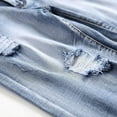 thumbnail image 4 of YUHAOTIN Jeans for Men Stretch Slim Men's Summer Ripped Personality Retro High Stretch Denim Pants, 4 of 4