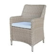 thumbnail image 6 of Outdoor Wicker Patio Furniture Set with Round Table and 6 Chairs - Natural, 6 of 6