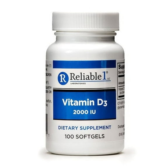 Reliable 1 Vitamin D3 2000 Iu Softgels, 100 Ea