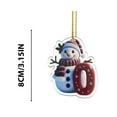 thumbnail image 4 of AuroraX Shatterproof Christmas Decorations Cute 2025 Plastic Snowman Christmas Tree Ornaments Letter (O) Xmas Holiday Family Teens Party Supplies, 4 of 4