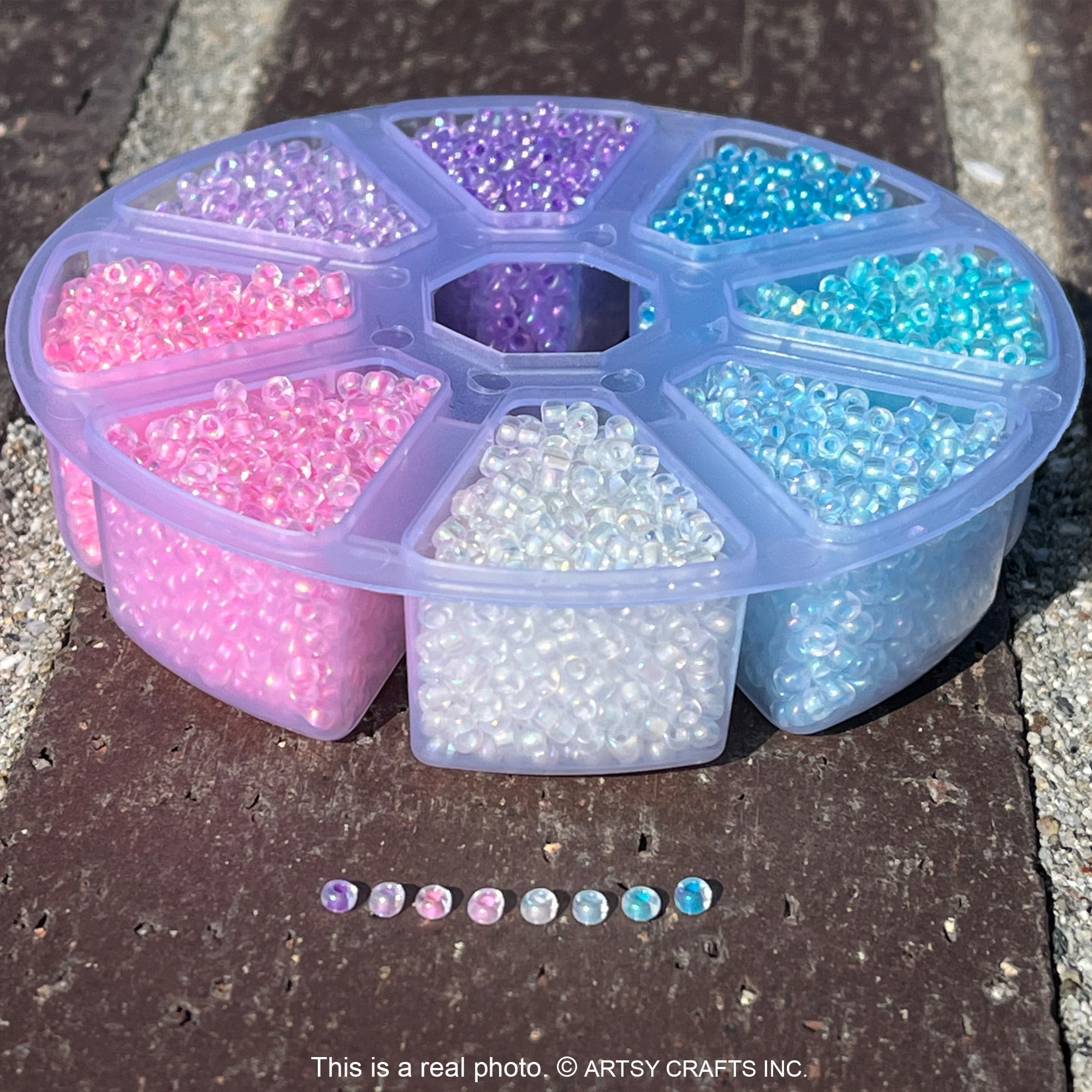  Ferreve 4000 Pcs Glass Seed Beads 4mm Glow in The Dark