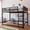 Twin Loft (Black), variant on Netrum Twin over Twin Bunk Bed with Trundle for,Twin Bunk beds with Ladder & Guardrail,Triple Metal Bunk Beds Frame with Bottom Storage Space for Adults Bedroom,Dorm,Guest Room,White