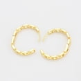 thumbnail image 4 of Modernos Aretes Arracadas Mediana Eslabones Dama Oro 18K Lam dorado Unitalla, 4 of 7