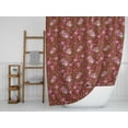 thumbnail image 3 of S4Sassy Red Leaves & Begonia Floral Bathroom Decor Shower Waterproof Curtain Drapes Resistant-60 x 70 Inch, 3 of 6