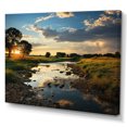 thumbnail image 2 of Designart "Green Yellow Illinois horizon" Landscapes Wall Art Living Room, 2 of 5