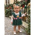 thumbnail image 5 of Cjfdfy Newborn Baby Girl Christmas Outfit Long Sleeve Romper Santa Embroidery Tulle  Star Patchwork Dress Bow Headband 3 Piece Set Infant Christmas Dress Fall Winter Clothes Set 0-24M, 5 of 9