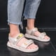 thumbnail image 1 of hook sandal strappy summer shoes Sandal One Band Ankle Strap Flat Soft Comfortable Summer Shoes Hook Open Toe for Young LadyBeige 37/38 ANGGREK Otros, 1 of 8