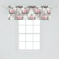 thumbnail image 2 of Floral Design Window Valance, Dreamy Flowers Boho Pattern with Neutral Leaves on Bitonal Back, Curtain Valance for Kitchen Bedroom with Rod Pocket, 54" X 18", Pale Pink Laurel Green, by Ambesonne, 2 of 2