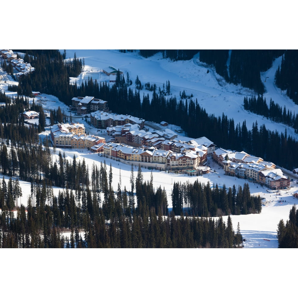 High angle view of Sun Peaks Resort, Sun Peaks, British Columbia