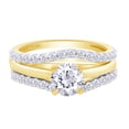 thumbnail image 2 of White Cubic Zirconia Round Enhancer Guard Ring 10k Yellow Gold Ring Size - 10, 2 of 6