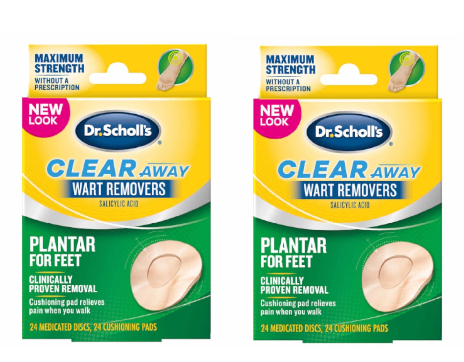 Dr. Scholl’s Clear Away Plantar Wart Remover for Feet, 24 Medicated