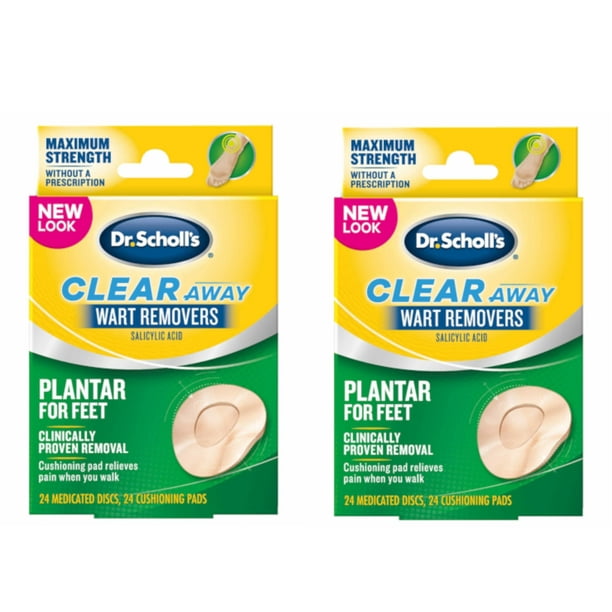 Dr. Scholl’s Clear Away Plantar Wart Remover for Feet, 24 Medicated