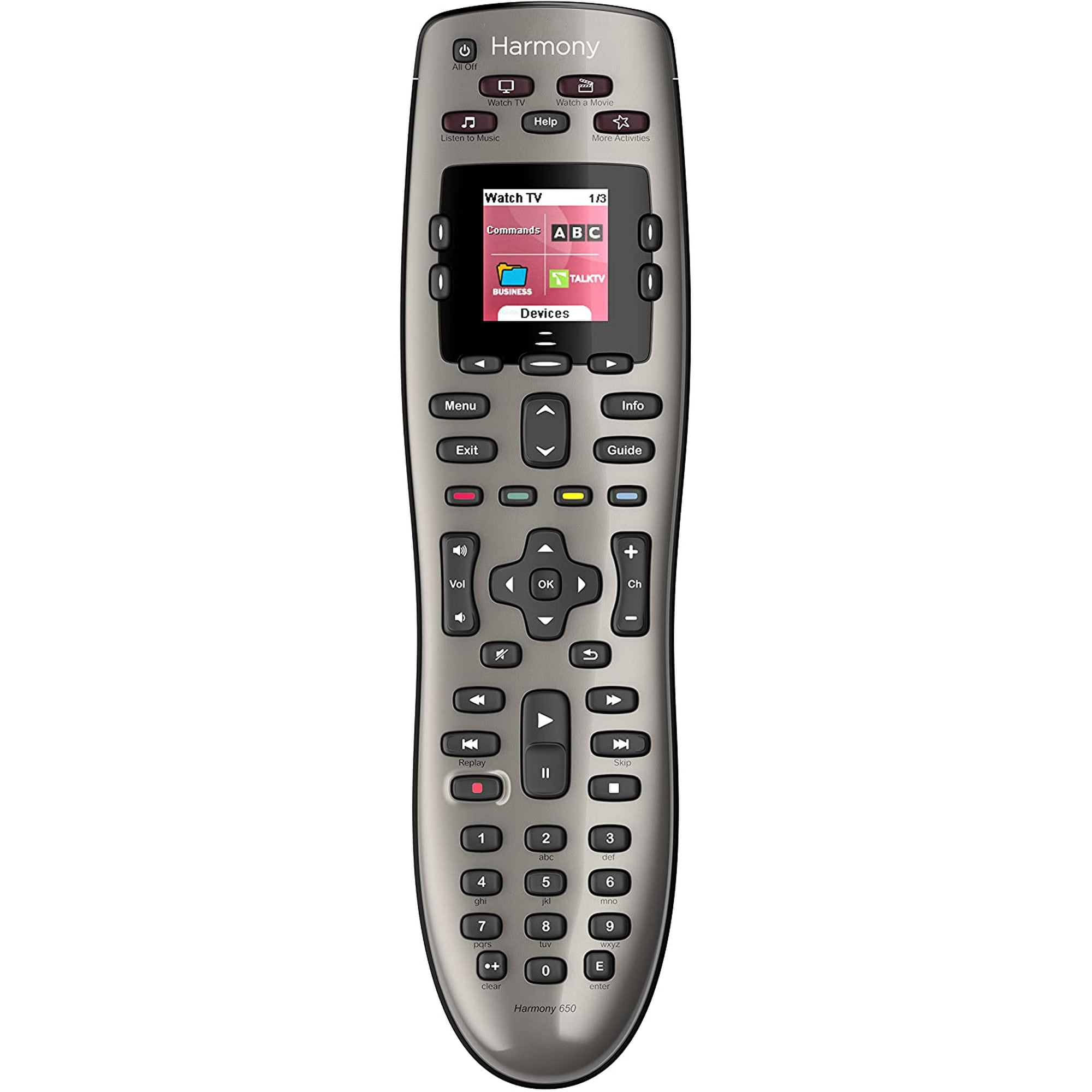 10 & ❝Harmony❞ COMPLETE BOX Logitech Harmony 650 Infrared All in One Remote Control, Universal