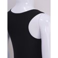 thumbnail image 6 of inlzdz Kids Girls Gymnastics Leotards Sleeveless Training Bodysuit Print Ballerina Ballet Dance Black 14, 6 of 7