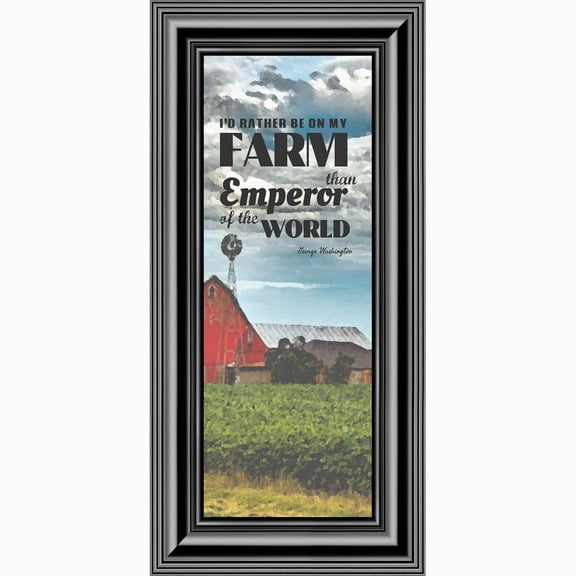 I'd Rather Be On My Farm, Country Gift, Farmer and Barn Picture Frame, 6x12 7355