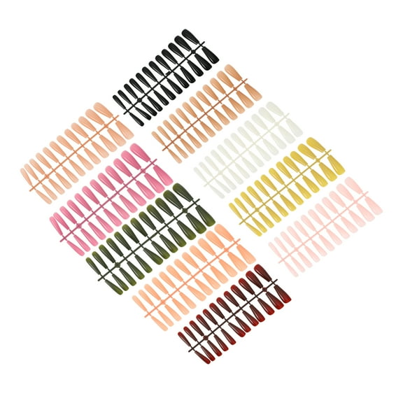 Unique Bargains 240-pieces Per Set Women's Fashion Fake Nails Colorful