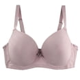 thumbnail image 3 of WCJM Pink Women's Plus Size Bras Soft Thin Underwire Support Sleep Bra Underwear Anti Sagging Gathered Bralettes, 3 of 3