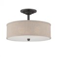 thumbnail image 1 of Quoizel Cloverdale Large Semi Flush Mount in Mottled Cocoa, 1 of 4