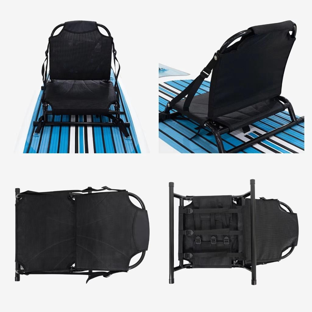 Osdhezcn Light weight Aluminum Kayaks Chair Adjustable Fishing Seats Breathable Meshes Durability For Outdoor Activity