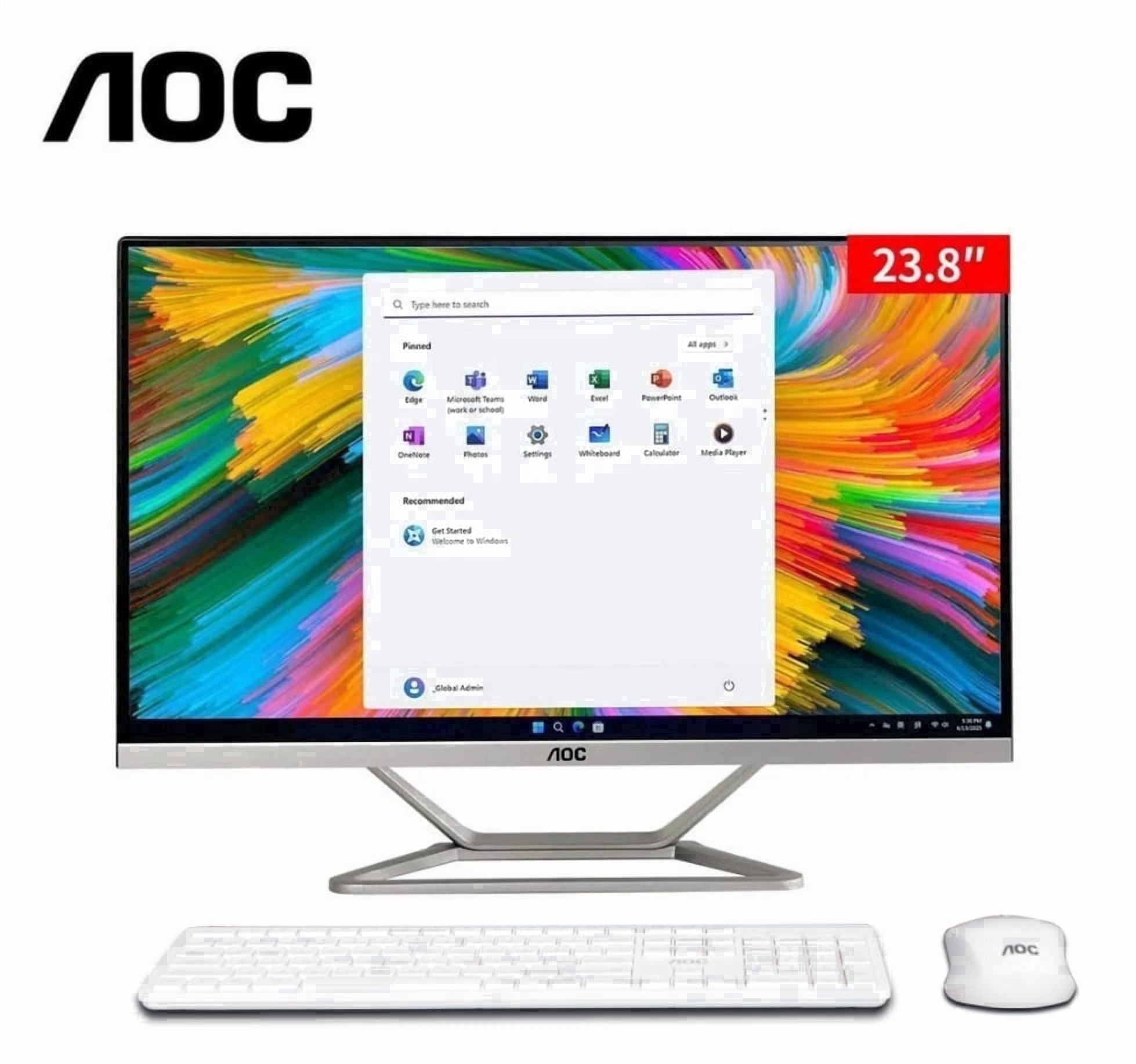 HP All-in-One Computer, 21.45 inch Desktop, Intel J5040 Processor