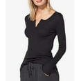 thumbnail image 3 of Women's Tommy John 1001901 Second Skin Lounge Henley (Black S), 3 of 4