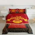 thumbnail image 2 of Homewish Rugby Game Bedding Comforter Set,Football Sport Twin Comforter Sets,Red Orange Brown Bedding Set For Teens,Microfiber Bedroom Decor Reversible,2 Pieces, 2 of 8