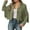 Army Green, variant on Women's Casual Jackets Short Slim Fit Fringe Coat Classic Outerwear For Daily Fall Winter - Everyday Wearable Outer Layer For Leisure And Travel Women's Bomber Jacket Casual Coat