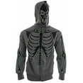 thumbnail image 1 of Full-Zip Up Glow in the Dark Skeleton Sweatshirt Hoodie, 1 of 2