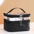 thumbnail image 2 of 2025 Toiletry Bag Double Layer Cosmetic Bag Transparent Large Travel Makeup Bag Organizer Wash Bag for Men & Women Premium Quality Wash Bag -Black, 2 of 5