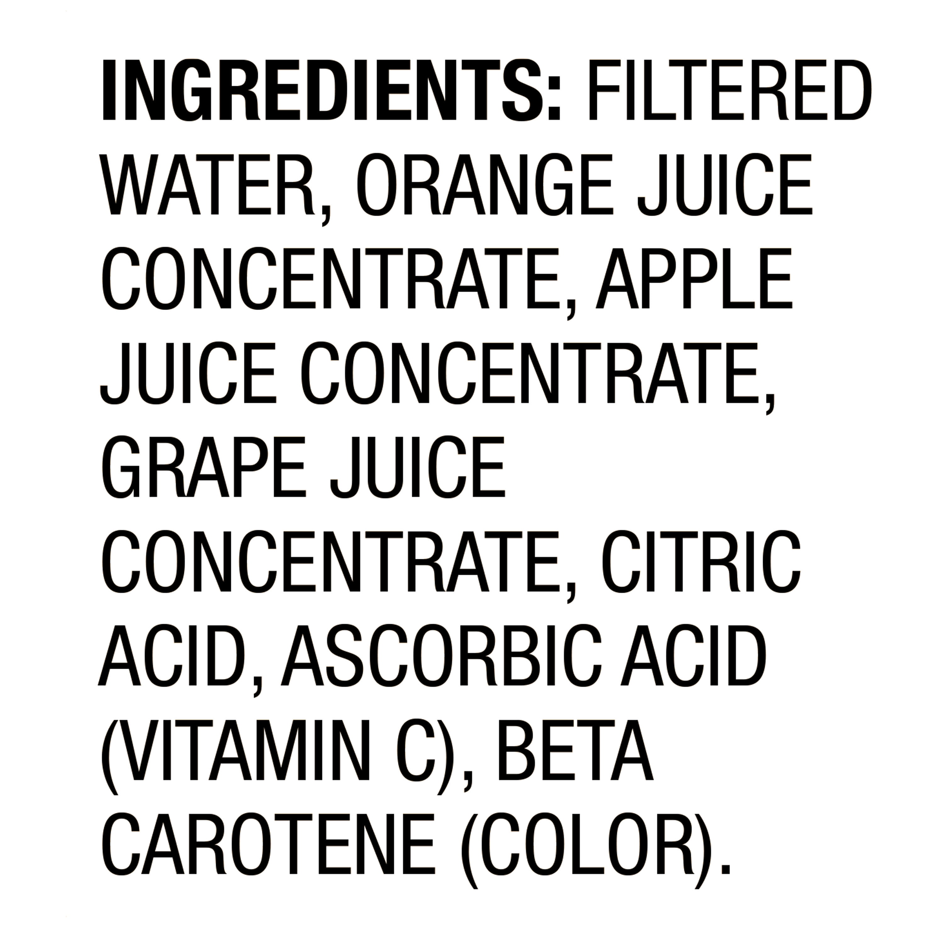 Great Value 100% Juice Orange Blend, 10 fl oz Bottles, 6 Count