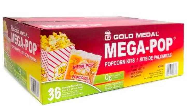 Dana Market - Gold Medal Mega Pop Popcorn with Oil and Salt Kits - bag 8 oz. (Pack of 36)
