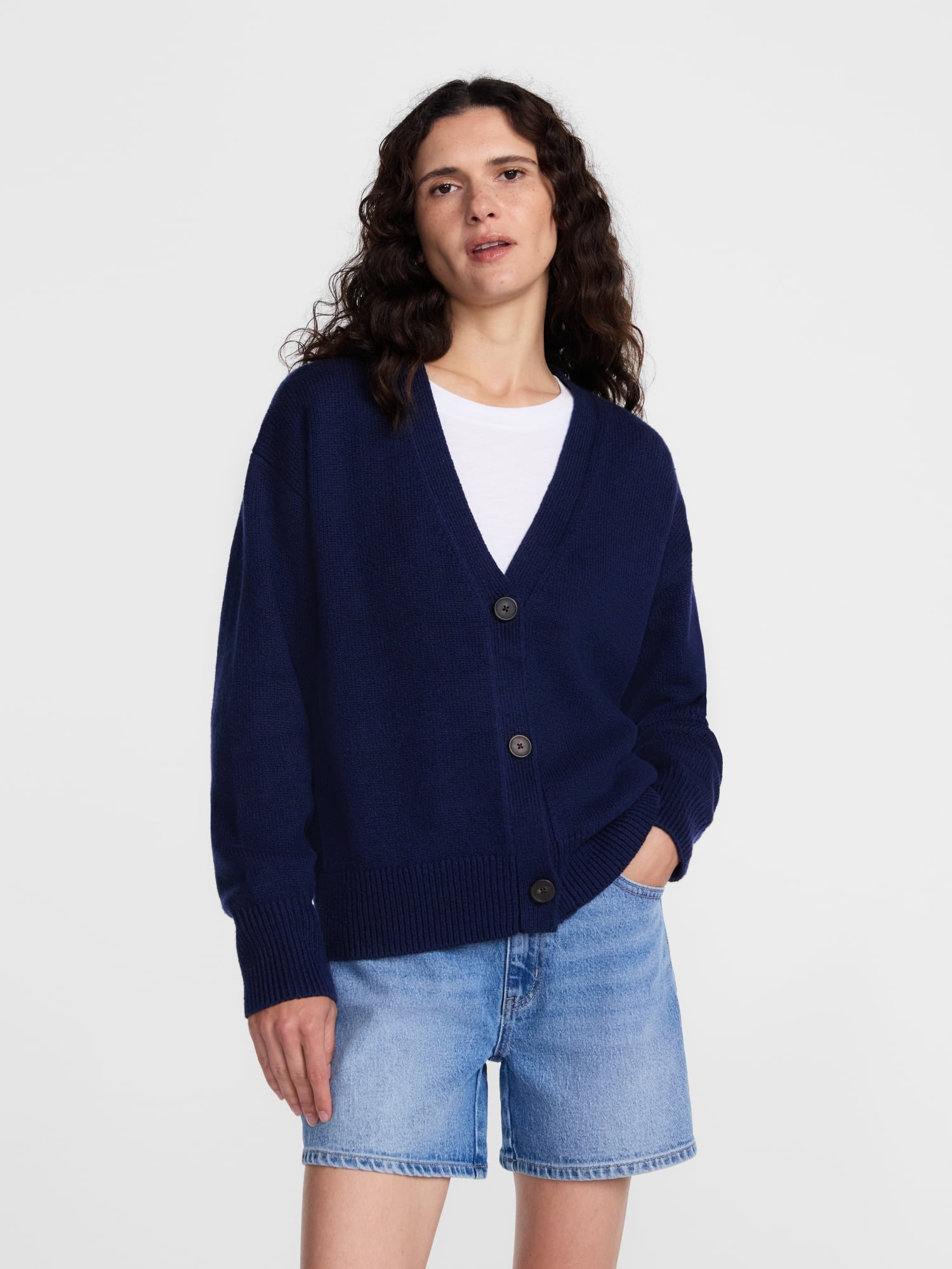 Scenario Women's Button Front Lightweight Cardigan, Sizes XS-XXXL