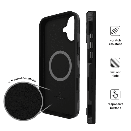Velvet Caviar - Magsafe Case for Apple iPhone 16 - Noir Vibe Checkered